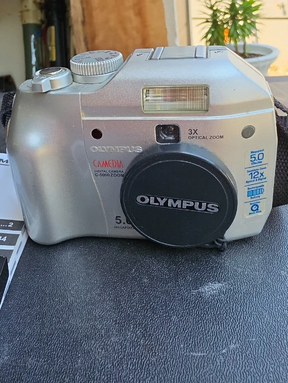 Olympus Silver Point-and-Shoot Digital Camera with Batteries and 256MB Card, 5.0